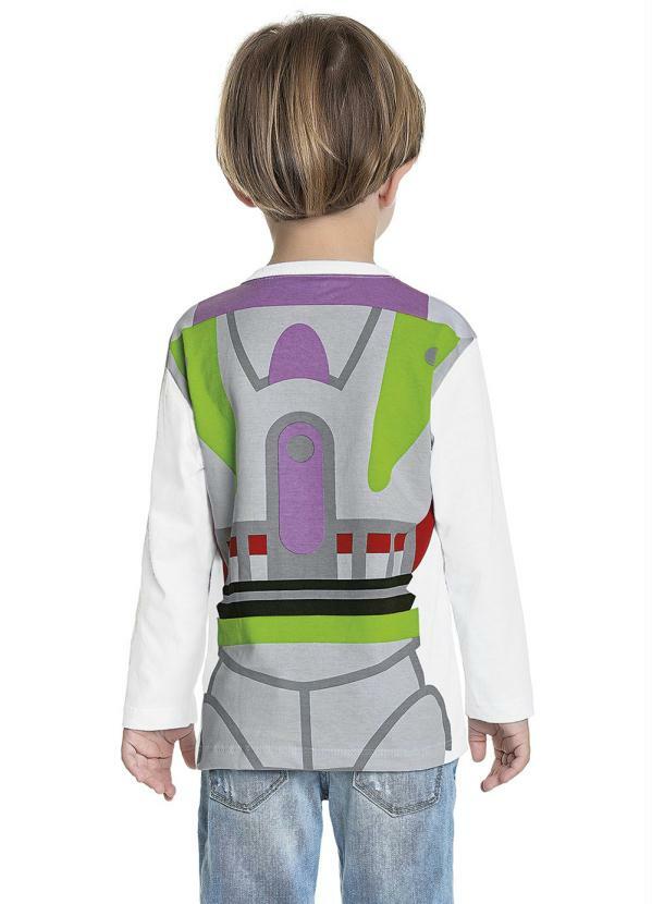 

Camiseta Manga Longa Buzz Lightyear Branco