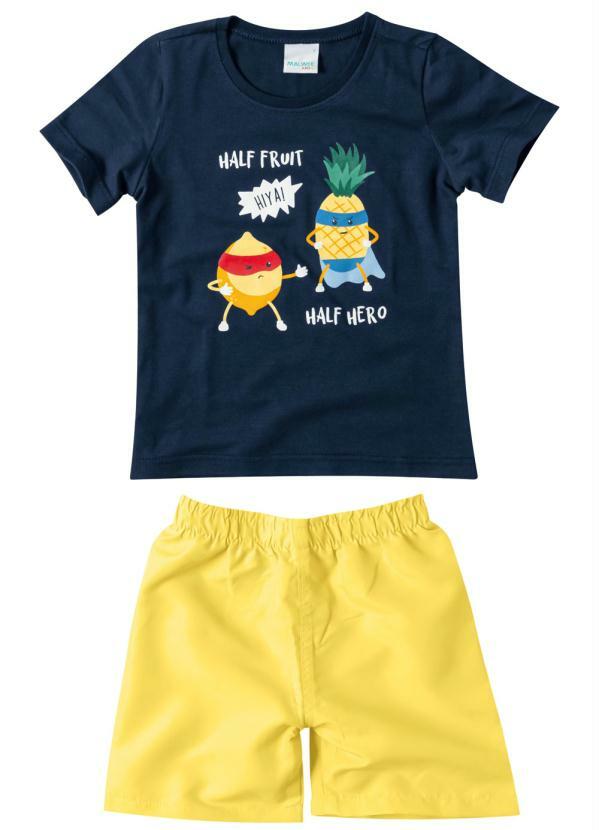 

Conjunto Azul Marinho Microfibra Surf