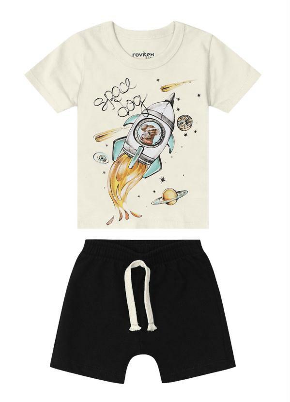 

Conjunto Camiseta com Shorts Baby Bege