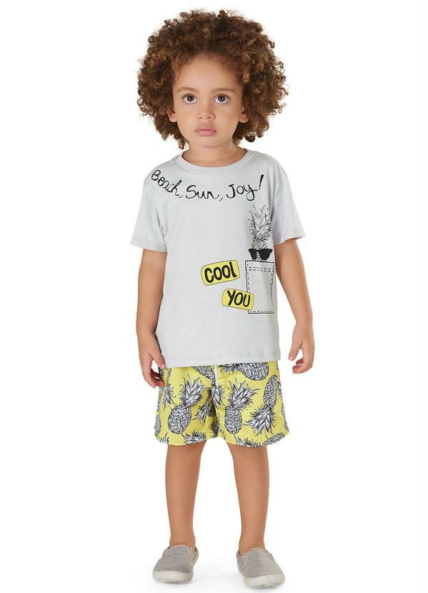 

Conjunto Estampado Abacaxi Cinza