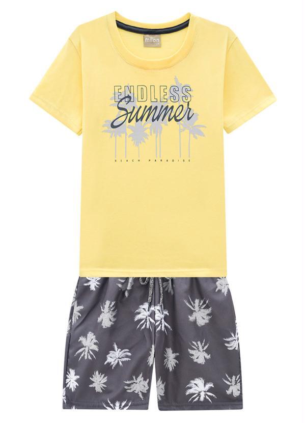 Vista 2 Conjunto Infantil Masculino Amarelo Milon Milon