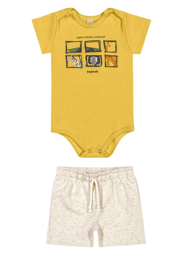Conjunto Infantil Masculino Happy Baby Amarelo