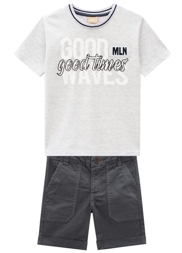 Vista 2 Conjunto Infantil Masculino Mescla Milon Milon