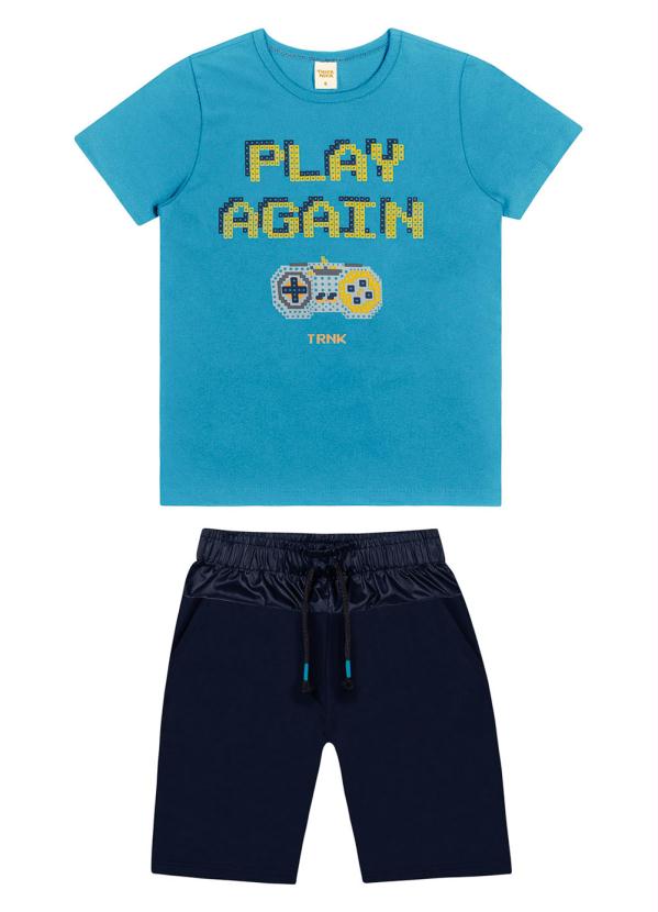 Conjunto Infantil Masculino Play Azul