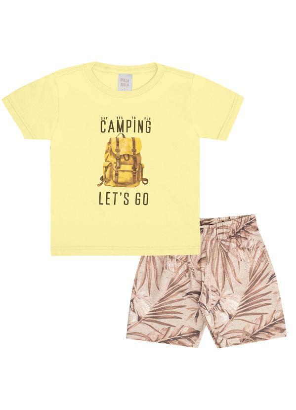 Conjunto Meia Malha Amarelo