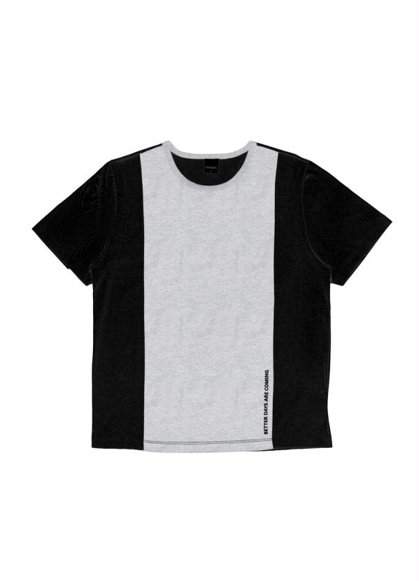 Camiseta Bicolor Masculina Preto