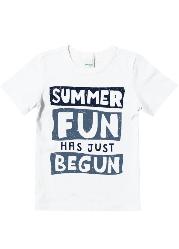 Camiseta Branca Summer Fun Menino