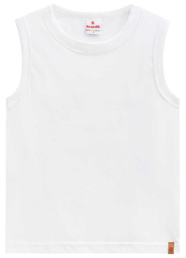 Vista 2 Regata Infantil Menino Malha Branco Brandili Brandili