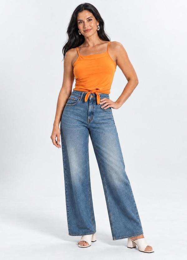 Blusa de Alça Semi Acabada Malha Delicate — foto 2