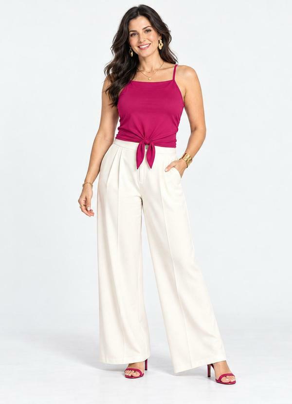 Blusa de Alça Semi Acabada Malha Delicate — foto 3