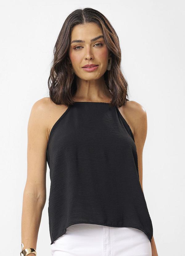 Blusa Feminina de Alça em Air Flow Preto