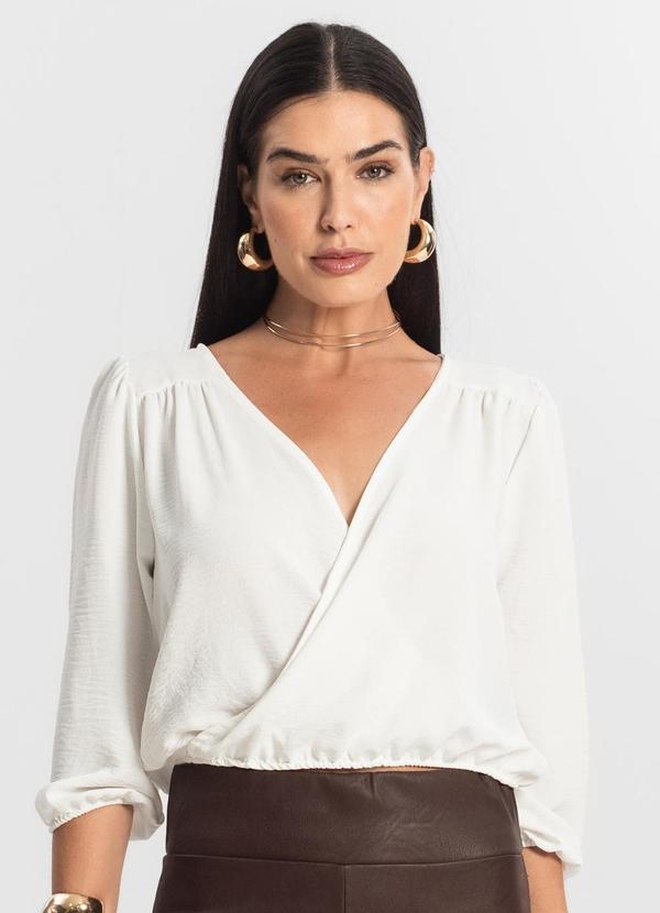 Blusa Feminina Manga 3/4 Bege