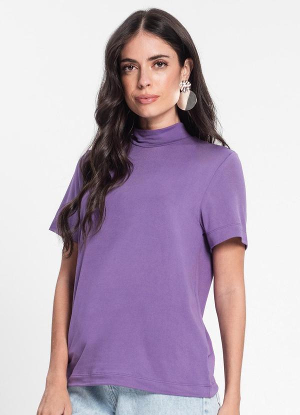 Blusa Feminina Manga Curta Roxo