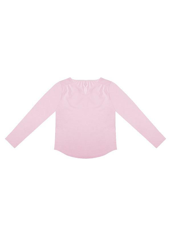 Blusa Feminina Manga Longa Rosa
