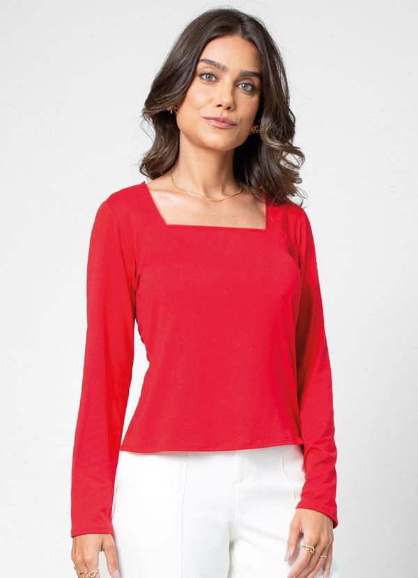 Blusa Feminina Manga Longa Vermelho