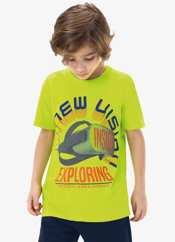 Camiseta Infantil em Meia Malha Verde