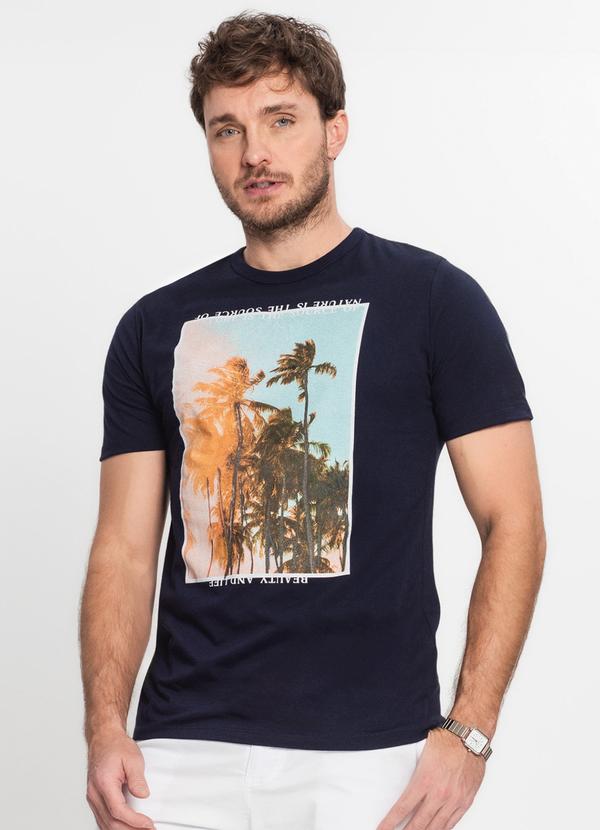 Camiseta Masculina Azul