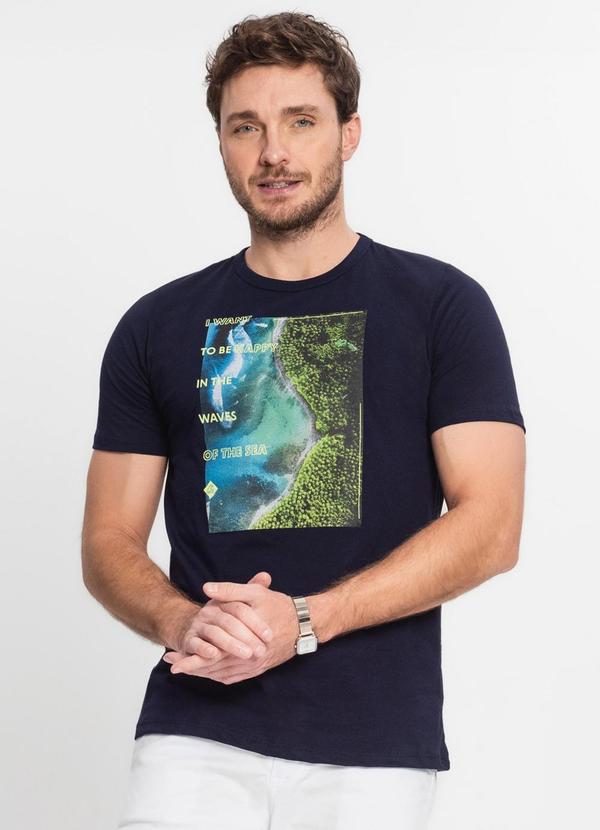 Camiseta Masculina Azul
