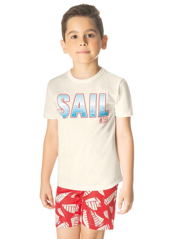 Conjunto Infantil Masculino Sail Bege