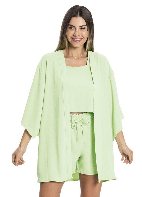 Kimono Air Flow Poá Verde