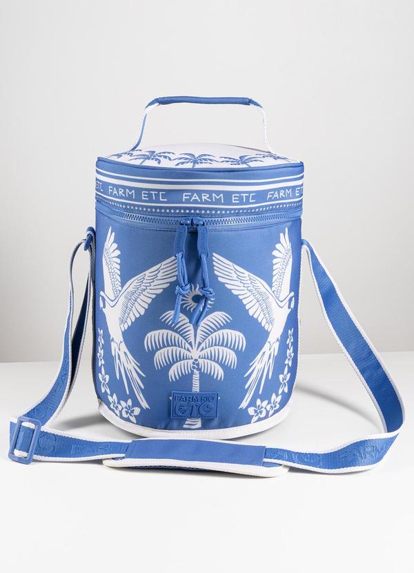 Cooler Farofa Lenço Tropical Azul