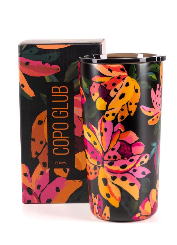 Copo Glub Flor de Banana 500 MlPreto