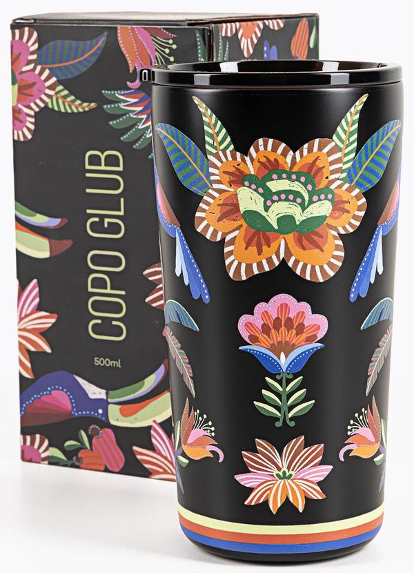 Copo Glub Jardim Tropical Preto