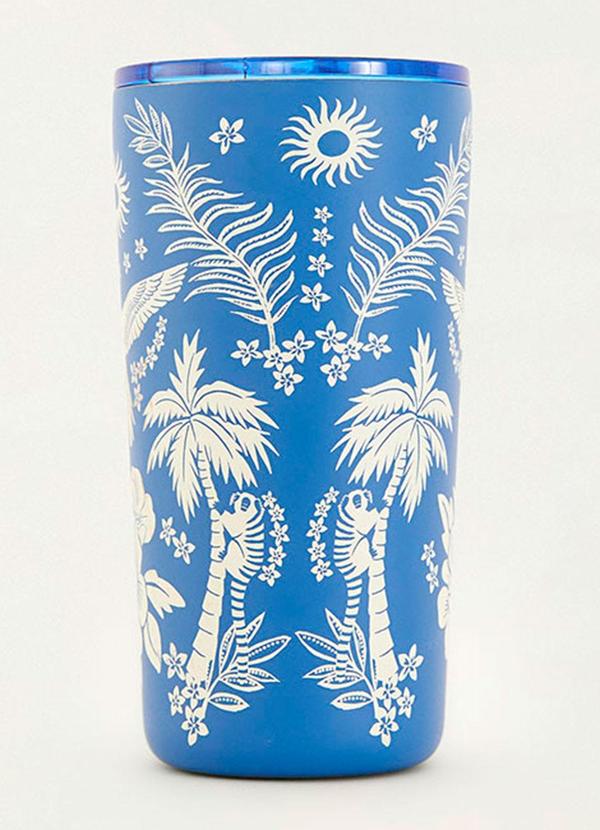 Copo Glub Lenço Tropical Azul