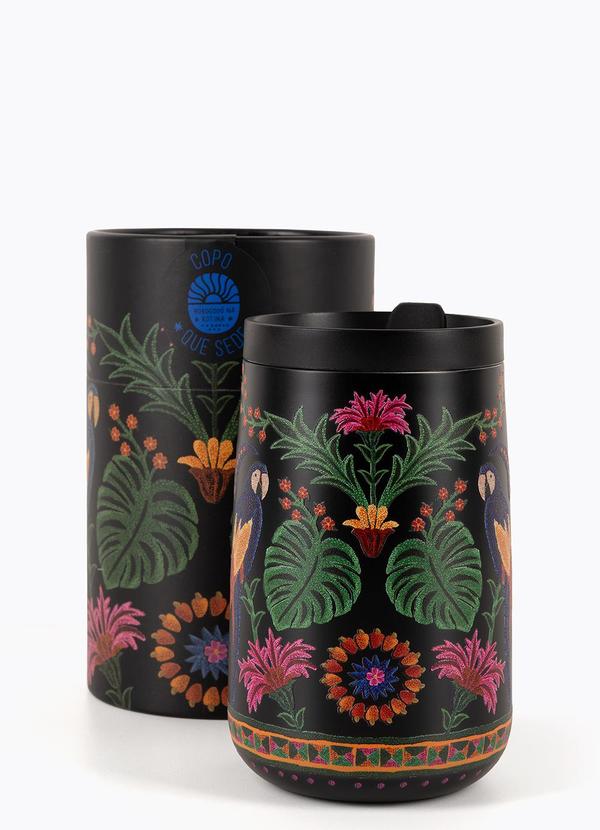 Copo que Sede Tapecaria Tropical 500 Ml Preto