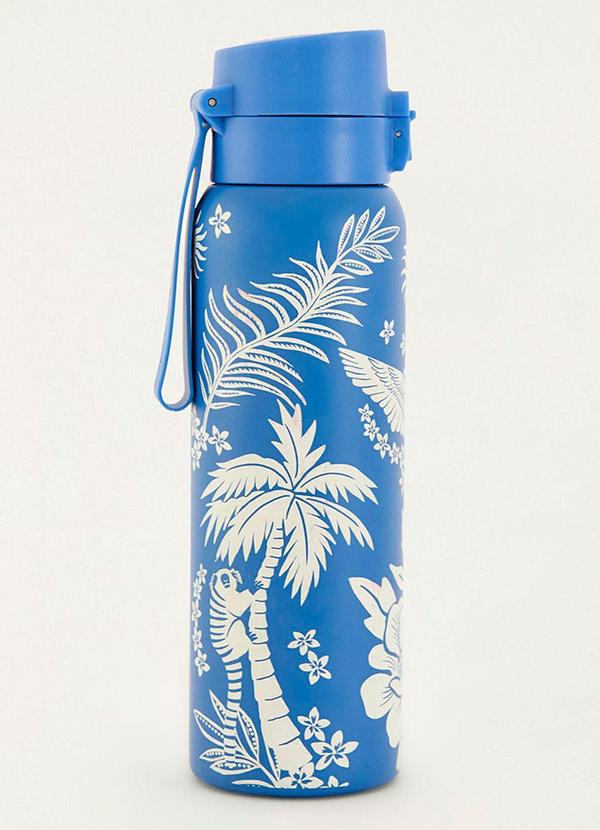 Garrafa Etc 850 Ml Lenço Tropical Azul