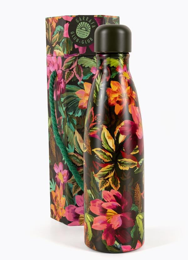Garrafa Glub Glub 500 Ml Painted Flowers Verde