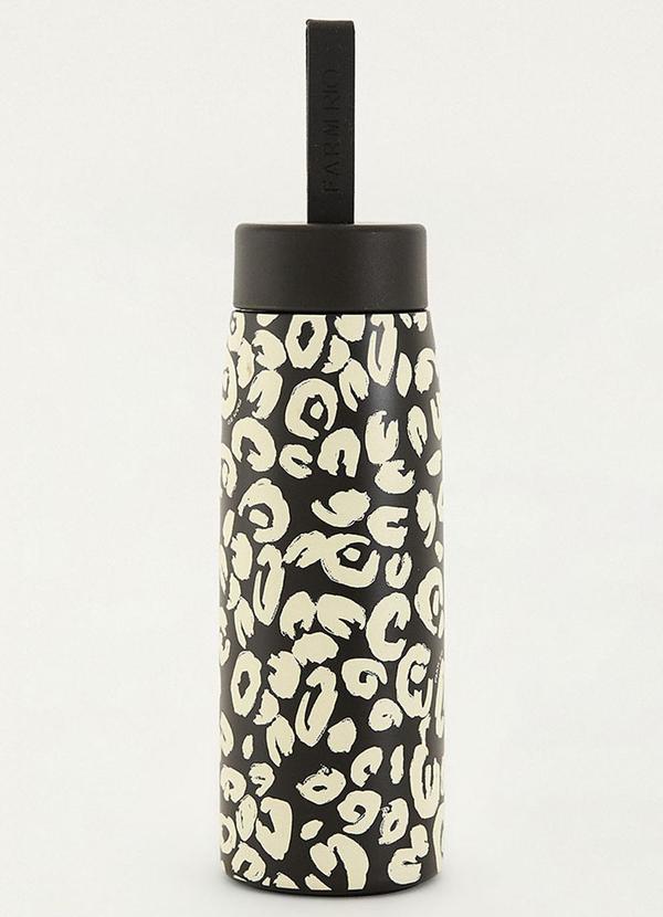 Garrafa que Sede 500 Ml Onça Decorada Preto
