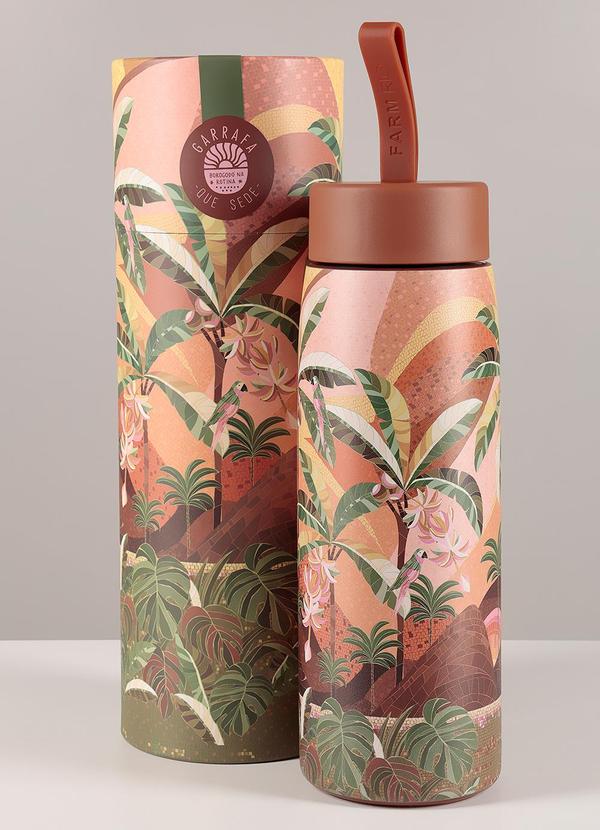 Garrafa que Sede 750ml Rio de Mosaico Rosa