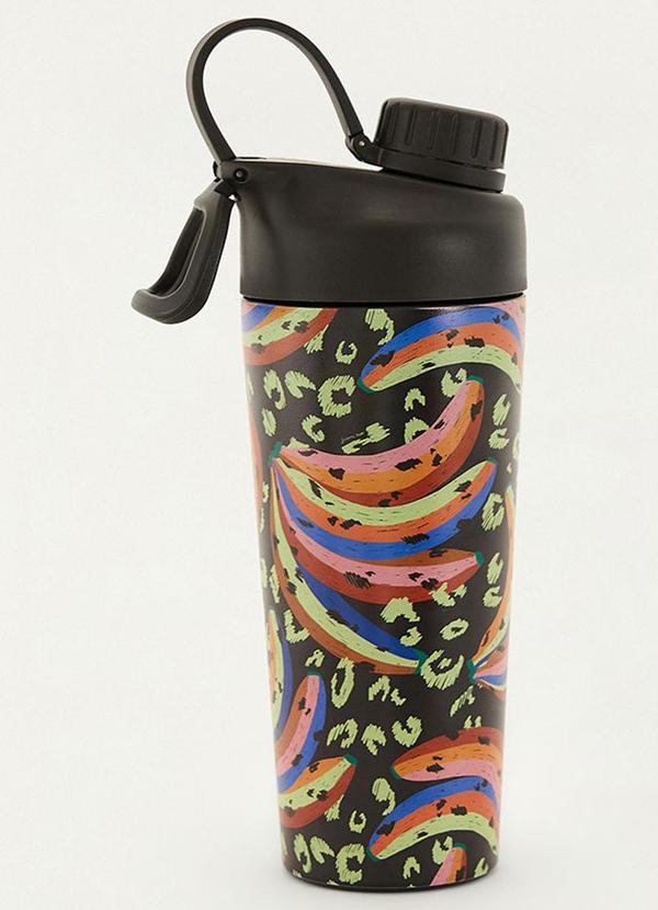 Shaker Térmico 700 Ml Bananada Preto