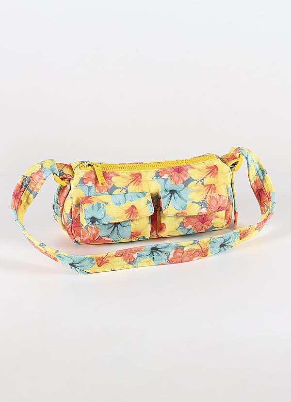 Vista 2 Bolsa Baguete Thalia Amarelo