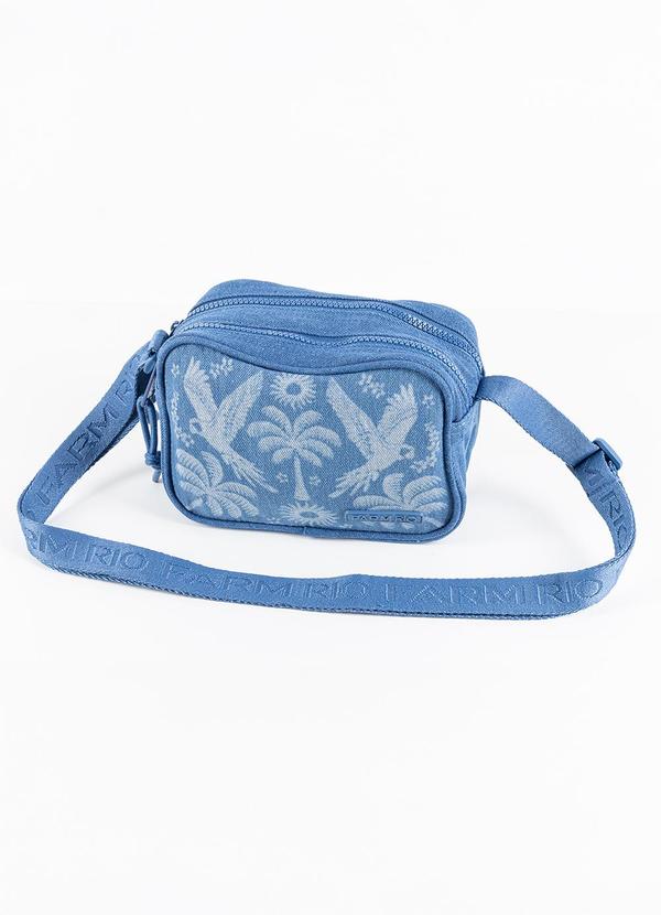 Bolsa Chamego Jeans Lenço Tropical Azul