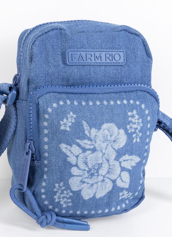 Bolsa da Gema Jeans Lenço Tropical Azul