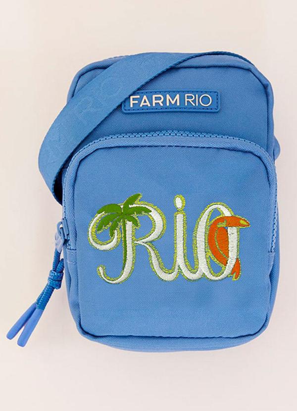 Bolsa da Gema Tipográfico Azul