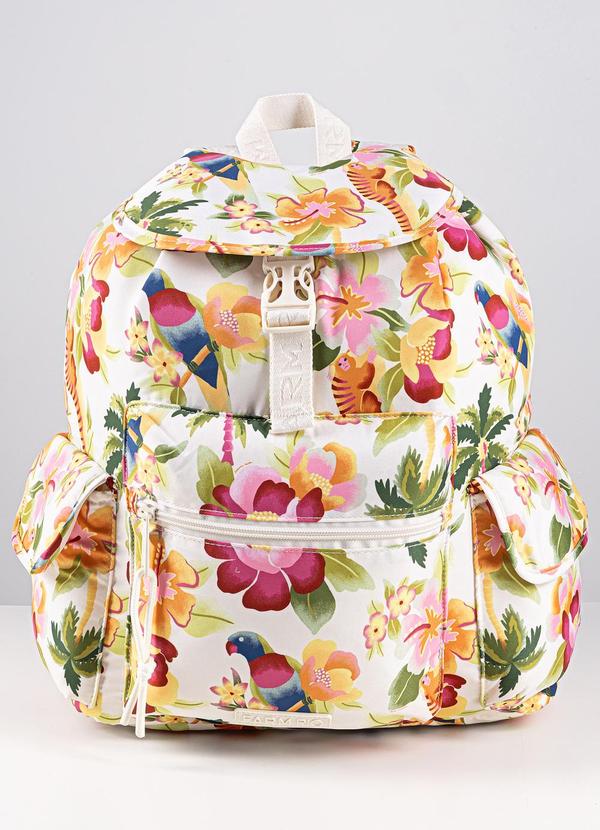 Bolsa Pipoca Floral Havaiano Off White
