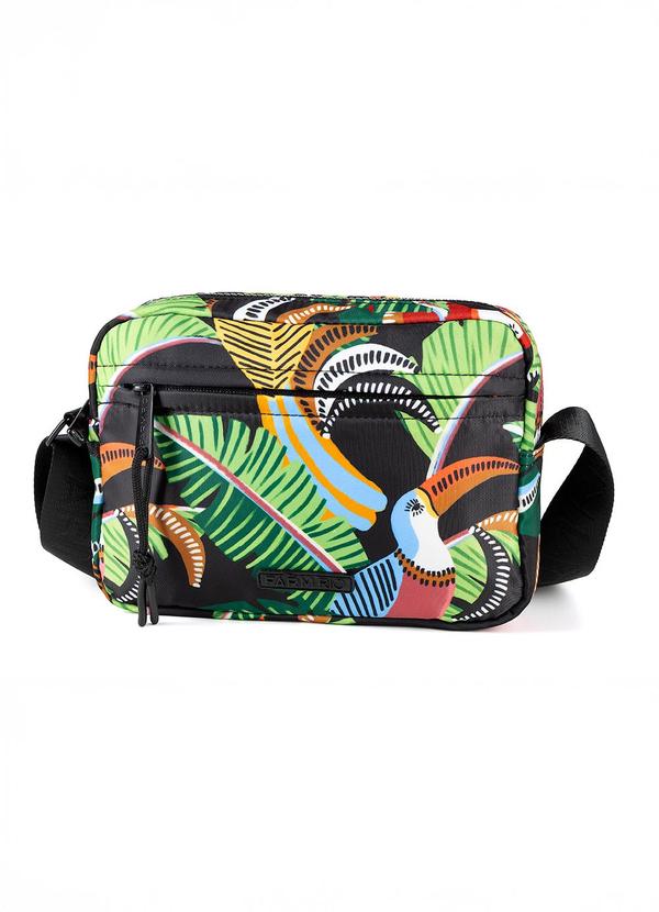 Bolsa Ziriguidum Tucanos com Folhagens Preto
