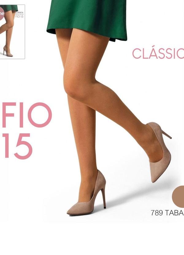 Meia Calça Clássica Fio 15 Selene Marrom
