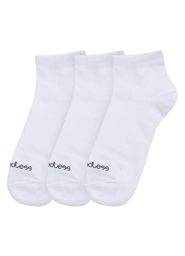 Kit 3 pares de Meias Cano Curto Branco
