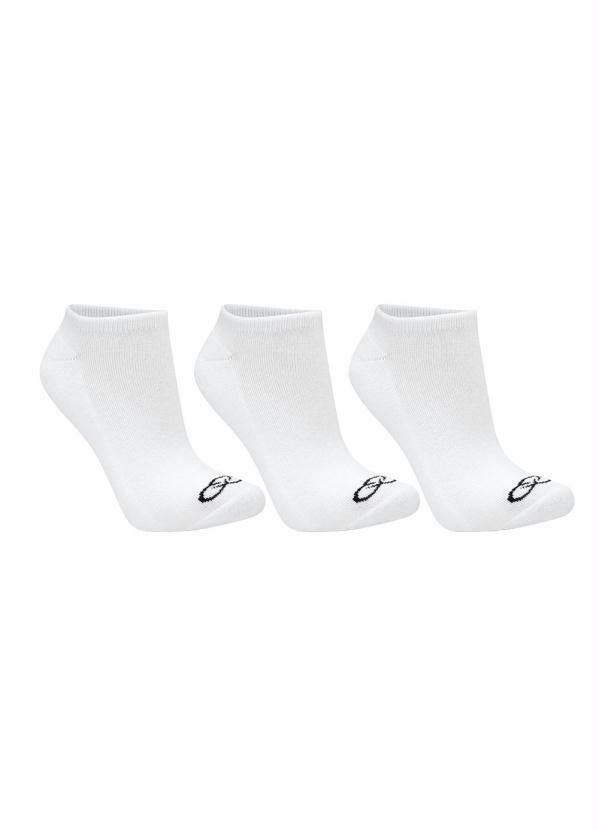 Vista 2 Tripack Olympikus Meia Cano Curto Branco OLYMPIKUS