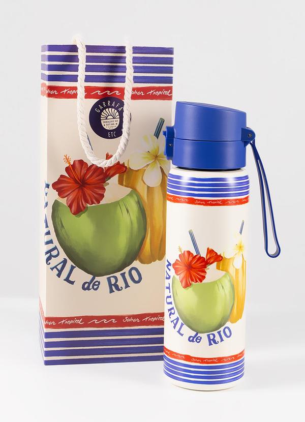 Garrafa Etc 650ml Selo Praiano Navy Off White