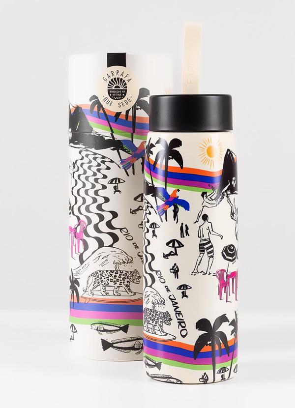 Garrafa que Sede 750ml Dia de Praia Off White