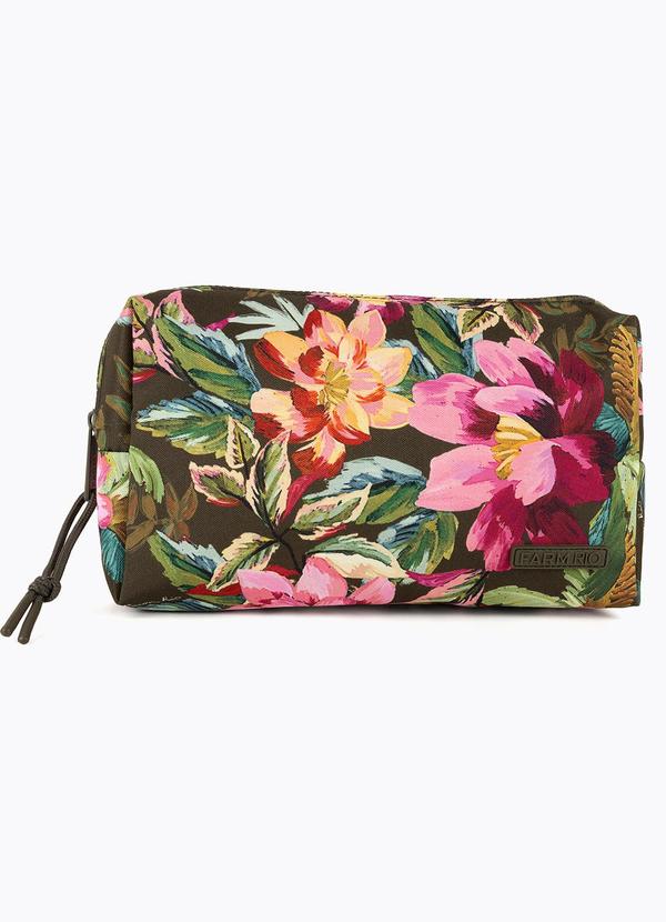 Vista 2 Necessaire Ora Bolas Painted Flowers Verde FARM FARM