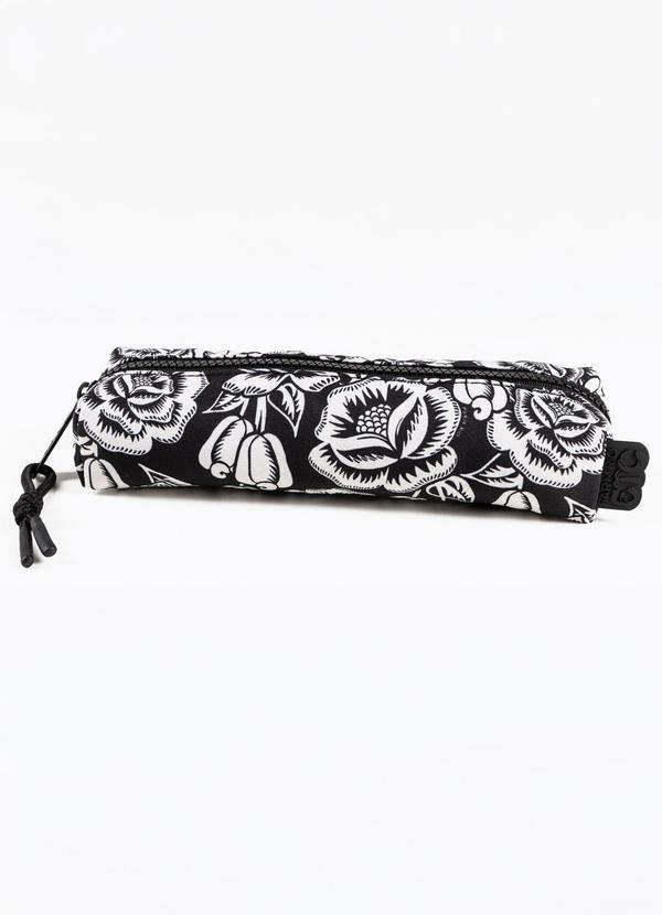 Mini Necessaire Ora Bolas Floral Caju Preto