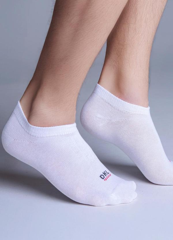 Vista 2 Meia Sapatilha Masculina Branco Dukali Dukali