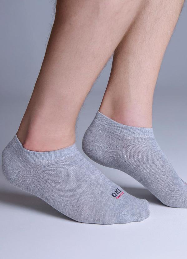 Vista 2 Meia Sapatilha Masculina Cinza Dukali Dukali