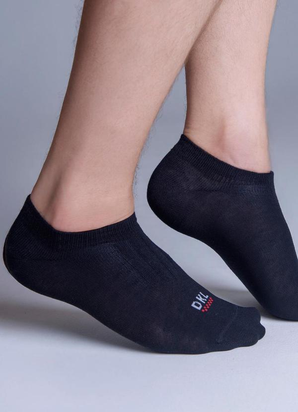 Vista 2 Meia Sapatilha Masculina Preto Dukali Dukali